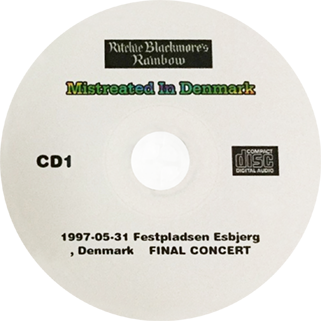 ritchie blackmore's rainbow 1996 08 10 skanderborg cd mistreated in denmark label 1